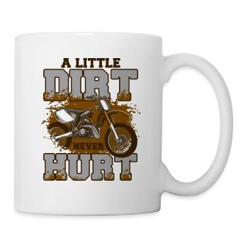 A Little Dirt Never Hurt Supermoto Motorcycle - Mug - white - Right