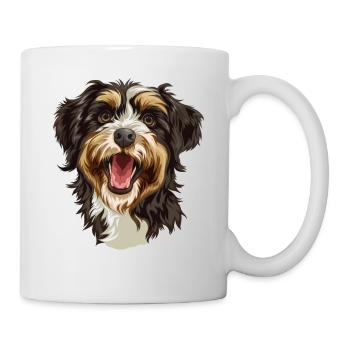 Cadeau Aussiedoodle | Illustration de dessin animé - Mug blanc - blanc - Droite