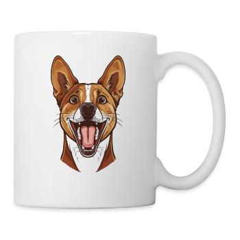 Basenji Geschenk | Cartoon Artwork - Tasse - Weiß - Rechts