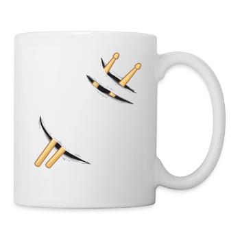 Drums Schlagzeuger Schlagzeugspieler Drummer - Tasse - Weiß - Rechts