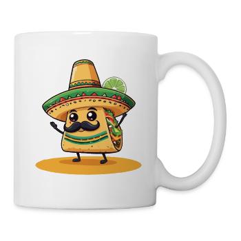 Drôle Kawaii Taco Cinco de Mayo Style - Mug blanc - blanc - Droite