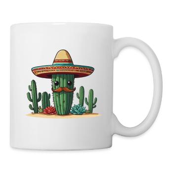 Cactus Fiesta Vacances Mexicaines Drôle - Mug blanc - blanc - Droite