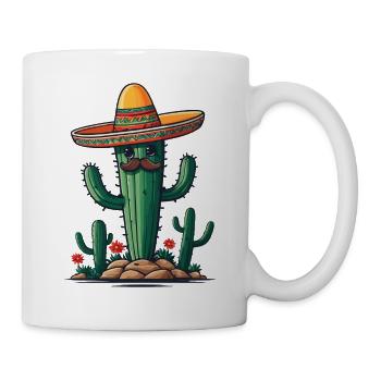 Cactus Fiesta Cactus avec Sombrero Funny Design - Mug blanc - blanc - Droite