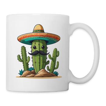 Cactus Fiesta Vacances Mexicaines Drôle - Mug blanc - blanc - Droite
