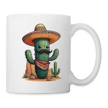 Cactus Fiesta Vacances Mexicaines Drôle - Mug blanc - blanc - Droite