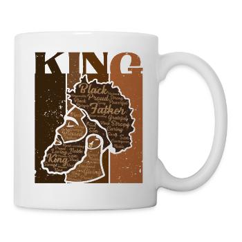 König Vater Melanin Afroamerikaner Juneteenth - Tasse - Weiß - Rechts