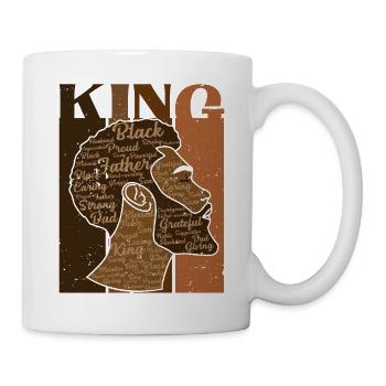 König Vater Melanin Afroamerikaner Juneteenth - Tasse - Weiß - Rechts
