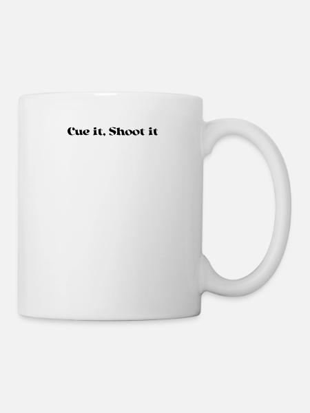 Billard - Cue it, Shoot it - Tasse - Weiß