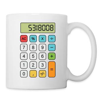 Calculatrice de Boobies - Mug blanc - blanc - Droite