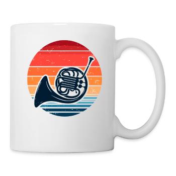 Cor français musique fanfare cuivres corniste - Mug blanc - blanc - Droite