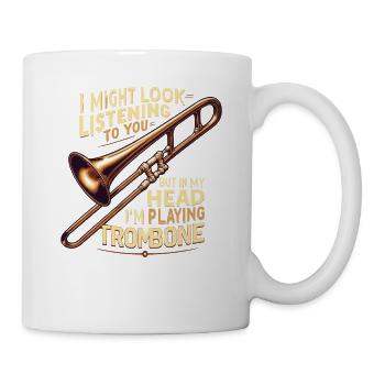 Posaunenmusik Blaskapelle Blasposaunist - Tasse - Weiß - Rechts