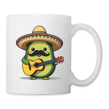 Avocado Mexikanischer Mariachi Gitarren Fiesta - Tasse - Weiß - Rechts