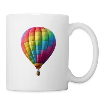 Colorful Floating Dreams in Hot Air Balloon - Mug - white - Right