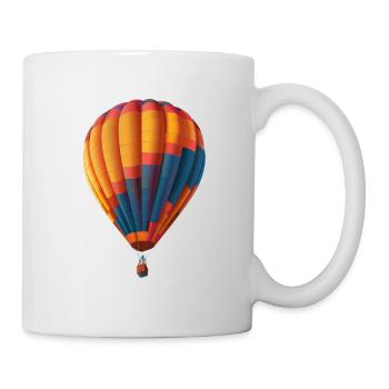Colorful balloons float in the hot updraft - Mug - white - Right