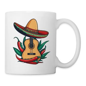 ikoniChili Mariachi Gitarrenspieler Fiesta Mexiko - Tasse - Weiß - Rechts