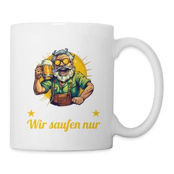 Der Hässliche heiratet JGA Junggesellenabschied - Tasse - Weiß - Rechts