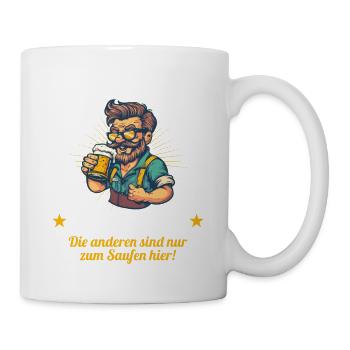 Der Hässliche heiratet JGA Junggesellenabschied - Tasse - Weiß - Rechts