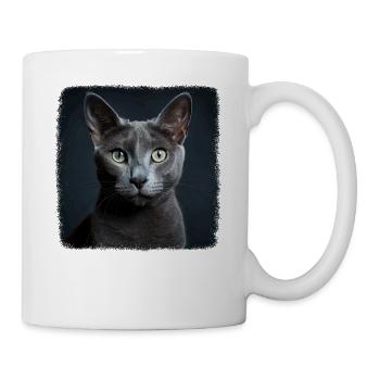 Chat bleu russe Russisch Blau Katze - Mug blanc - blanc - Droite