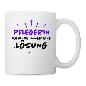 Pflegerin Spruch Pflegekraft Pflegerin Geschenk - Tasse - Weiß - Rechts