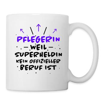 Pflegerin Spruch Pflegekraft Pflegerin Geschenk - Tasse - Weiß - Rechts
