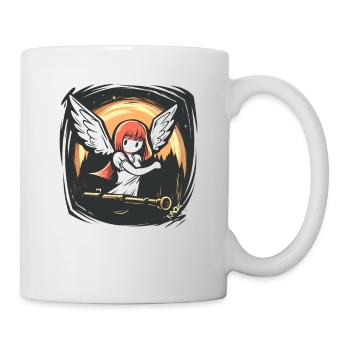 Bright Anime Angel Girl with Rifle - Mug - white - Right