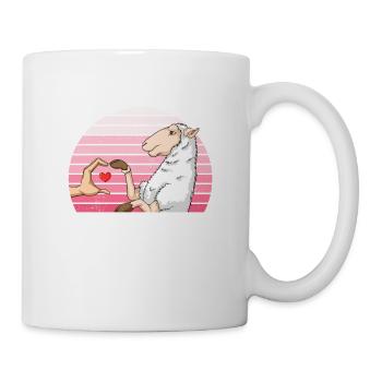Schafliebhaber Freund Lamm Lämmer - Tasse - Weiß - Rechts