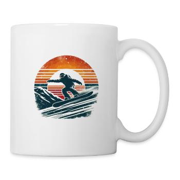 Rétro Snowboard Hiver Snowboard Neige - Mug blanc - blanc - Droite