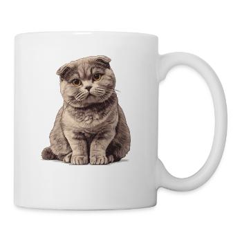 Scottish Fold Kätzchen Scottish Fold Katze - Tasse - Weiß - Rechts