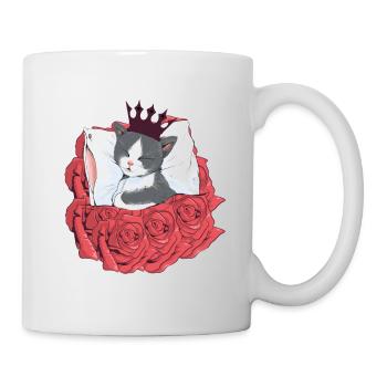 Chat Prince Roses Sleeping Cats Couronne - Mug blanc - blanc - Droite