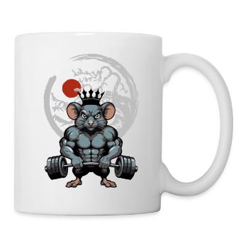 Nager Maus Ratte Muskeln Training - Tasse - Weiß - Rechts