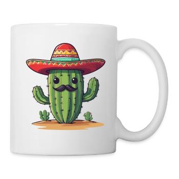 Cactus Fiesta Vacances Mexicaines Drôle - Mug blanc - blanc - Droite