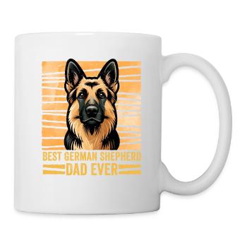 Best German Shepherd Dad Ever Owner Dog Mom Dad - Tasse - Weiß - Rechts