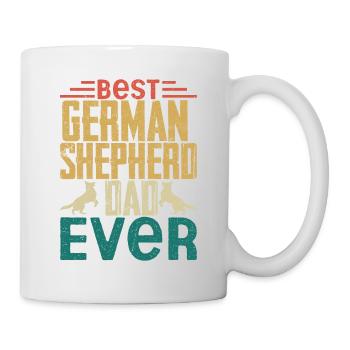 Best German Shepherd Dad Ever Dog Mom Dad Owner - Tasse - Weiß - Rechts