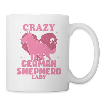 Crazy German Shepherd Lady Dog Maman Chiot Propriétaire - Mug blanc - blanc - Droite
