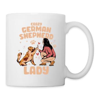 Crazy German Shepherd Lady Chiot Propriétaire Chien Maman - Mug blanc - blanc - Droite