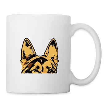 Ears Up System Armed German Shepherd Dog Mom Dad - Mug - white - Right