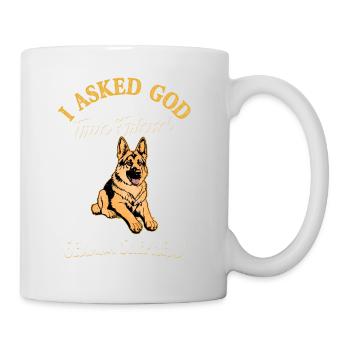 I Asked God For A True Friend German Shepherd Pupp - Mug - white - Right