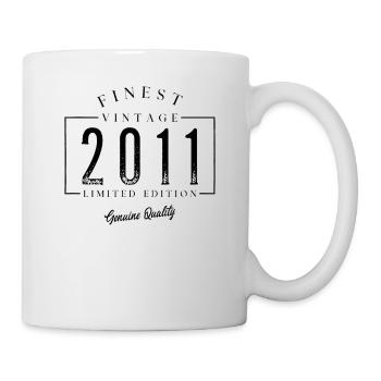 Finest Vintage 2011 Jahrgang 2011 Geburtatag - Tasse - Weiß - Rechts