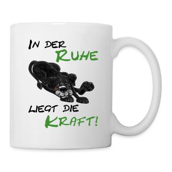 Hundemotiv - In der Ruhe liegt die Kraft - Tasse - Weiß - Rechts
