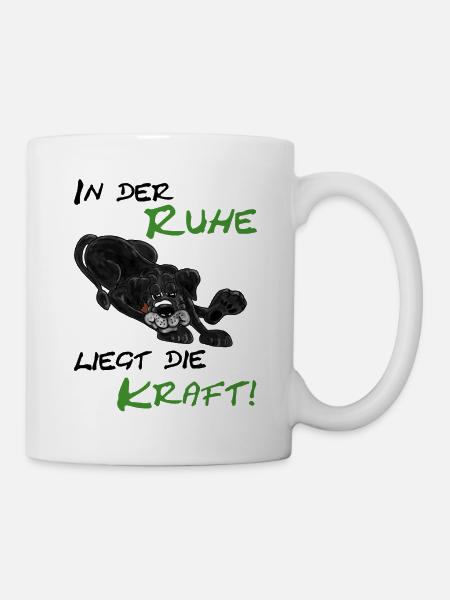 Hundemotiv - In der Ruhe liegt die Kraft - Tasse - Weiß