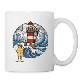 Lighthouse Sea Girl Maritime Coast - Mug - white - Right