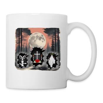 Woodland Cross Halloween Dark Nature Spirit - Mug blanc - blanc - Droite