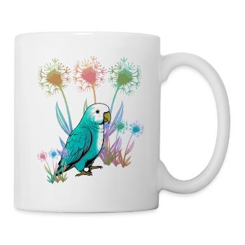 Nature, Fleurs, Perroquet, Oiseau, Nature Sauvage - Mug blanc - blanc - Droite