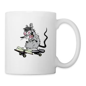 Learned Student Learning Rat Skater Teenager - Mug - white - Right