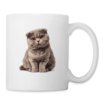 Scottish Fold Kätzchen Scottish Fold Katze - Tasse - Weiß - Rechts