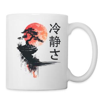 Japan Landscape Calmness Bonsai Tree Aesthetic - Mug - white - Right