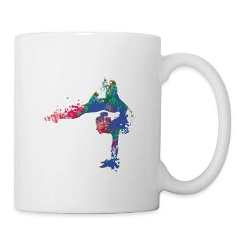 Turnen Gymnastik Turnerin Akrobatik - Tasse - Weiß - Rechts