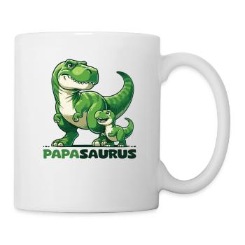 Papasaurus Fête des pères Meilleur papa T-Rex Dinosaure - Mug blanc - blanc - Droite