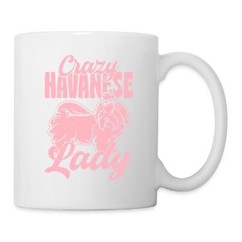 Crazy Havanese Lady Havaneser Maman Propriétaire De Chien - Mug blanc - blanc - Droite