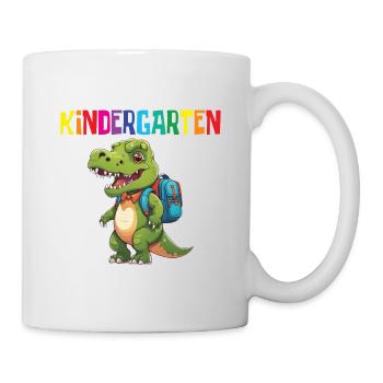 Schültüte Einschulung Dino Schulanfang - Tasse - Weiß - Rechts